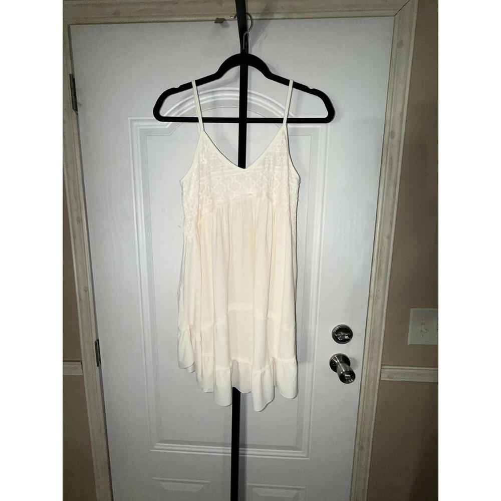 POL Ivory Lace Babydoll Tank Dress Size M